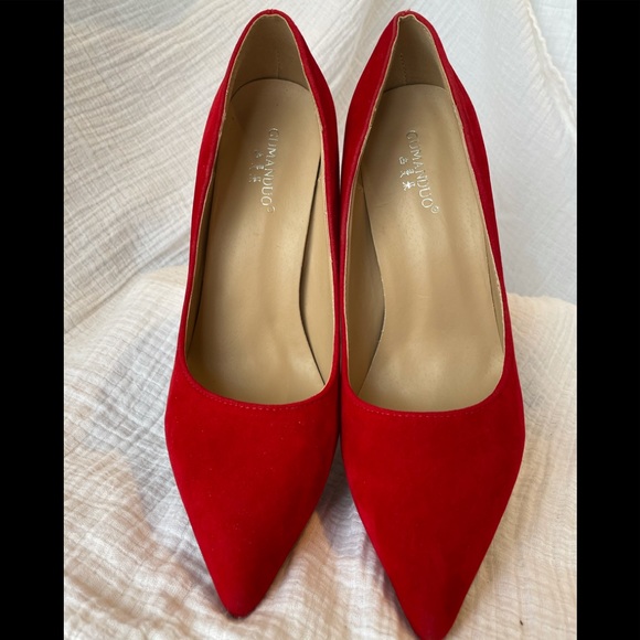 Gumanduo Red Suede Heels Size 38/7.5 - Picture 2 of 7
